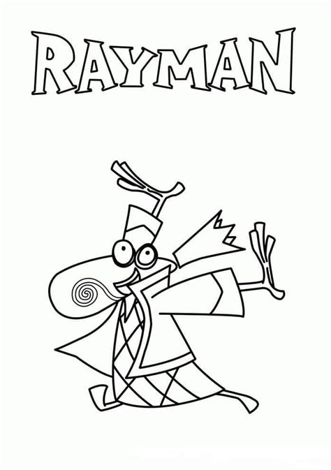 amazing rayman coloring page  printable coloring pages  kids