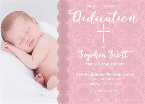 baby dedication invitations printable print  home