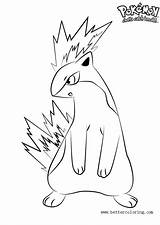 Typhlosion Pokemon Quilava sketch template