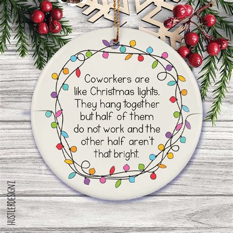 coworkers   christmas lights ornament coworker etsy