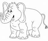 Elephant Coloring Pages Cartoon African Asian Color Print Drawing Printable Pdf Book Colouring Toddlers Small Piggie Kids Letter Getcolorings Getdrawings sketch template