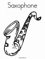 Saxophone Coloring Le Twistynoodle Built California Usa Sax Print Noodle Change Template Outline sketch template