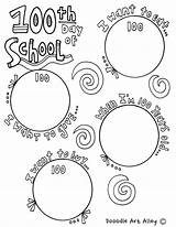100th Classroomdoodles Getdrawings sketch template