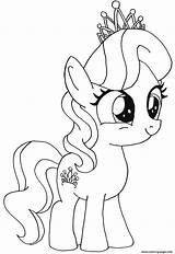 Little Pony Tiara Diamond Coloring Printable Pages sketch template