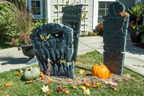 diy halloween tombstones home family hallmark channel