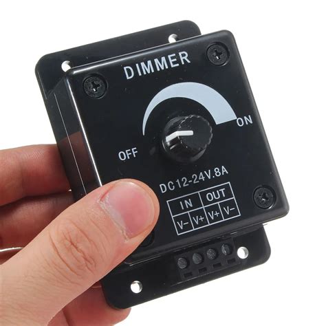 dimmable led light dimmer switch brightness manual adjustable control dc    dimmers