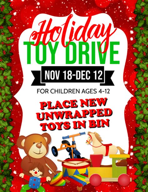 toy drive flyer template word  printable templates