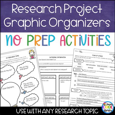 research skills graphic organizers  printables staying cool