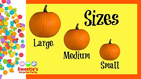 learn sizes  play doh pumpkins small medium large youtube