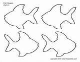 Fish Printable Shapes Templates Template Firstpalette Coloring Pages Shape Craft Printables Patterns Animal Kids Stencils Set Choose Board Crafts Projects sketch template