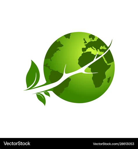 green earth logo template royalty  vector image