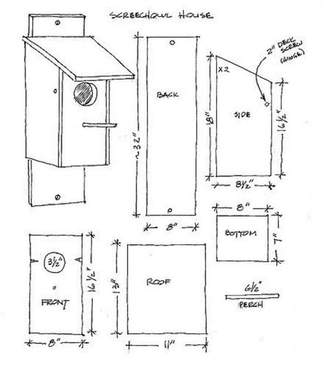 screeh owl house plans flickr photo sharing chickenhouses bird house plans  bird