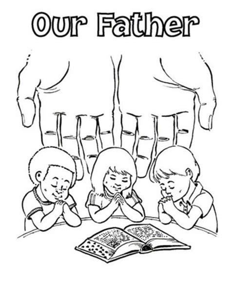 father lords prayer coloring page coloring sky