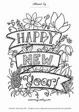 Coloring Pages Happy Year Color Sheets Illustration Cowley Signup Meg Exclusive Enjoy sketch template