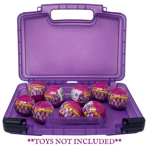 life   durable plastic toy carrying case  organizer  purple  single
