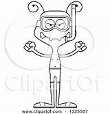 Snorkel Ant Mad Gear Illustration Cartoon Royalty Clipart Cory Thoman Lineart Outline Vector sketch template