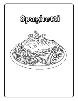 italian food coloring pages  qetsy tpt