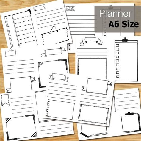 size planner insert printable   list planner planner inserts