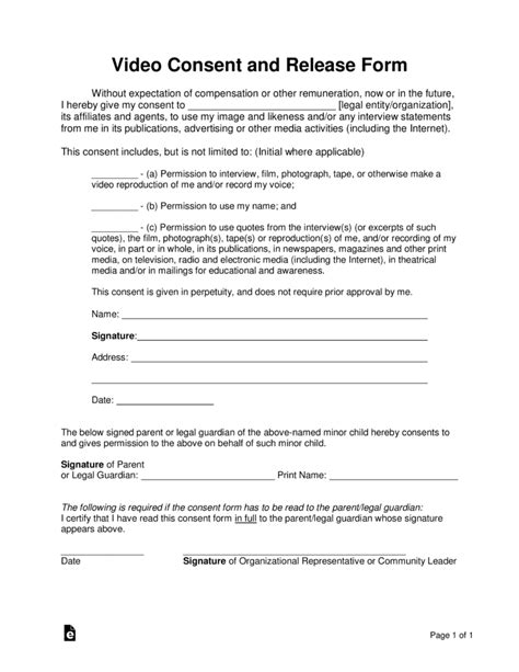 image consent form printable consent form