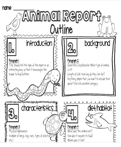 animal report template  templates  templates