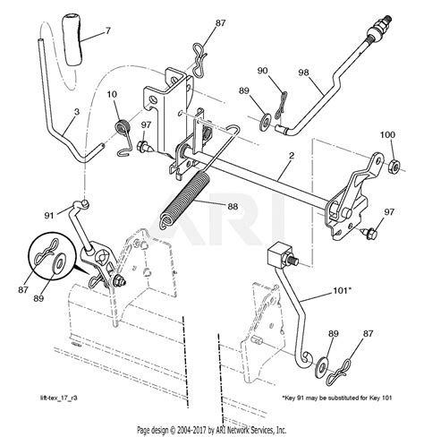 poulan pbhlt    parts diagram  mower lift deck lift
