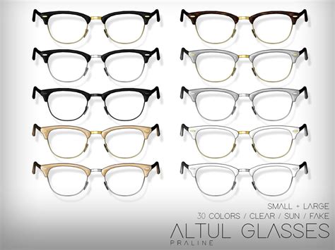 The Sims 4 Cc — Pralinesims Clubmaster Glasses In 30 Versions