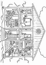 Coloring House Pages Interior Colouring Printable Clipart Choose Board Book sketch template