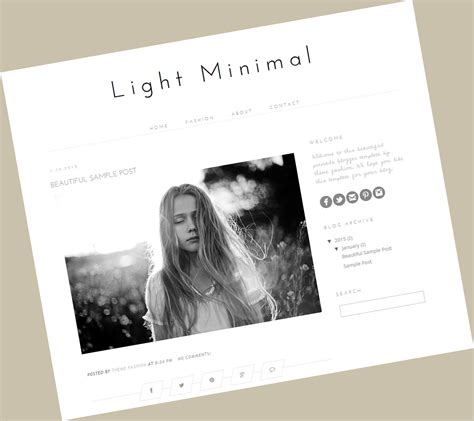 blogger template light minimal