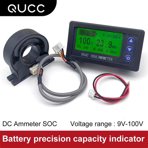 qucc dc   battery capacity display tester indicator voltmeter ammeter professional soc