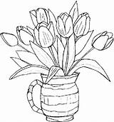 Coloring Flowers Pages Printable Kids Flower Print Library Clipart sketch template