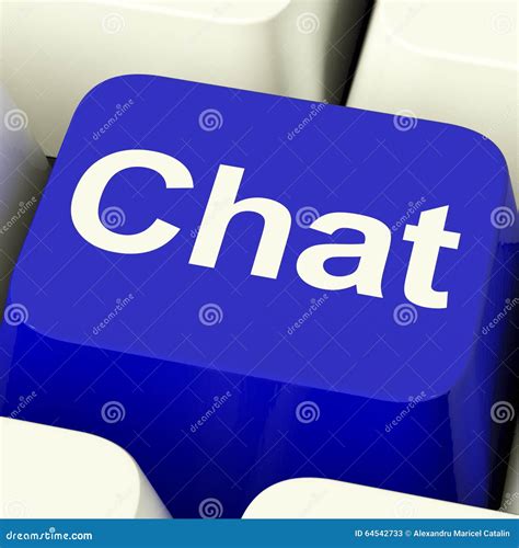 chat word computer key representing talking  texting stock image image  communicating