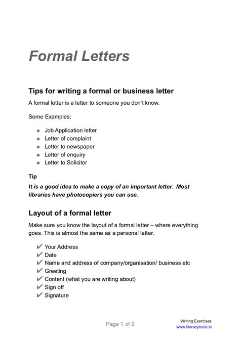 write personal letters samples master  template document