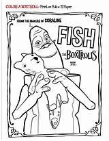 Boxtrolls Printable Coloring Fish Pdf Click sketch template