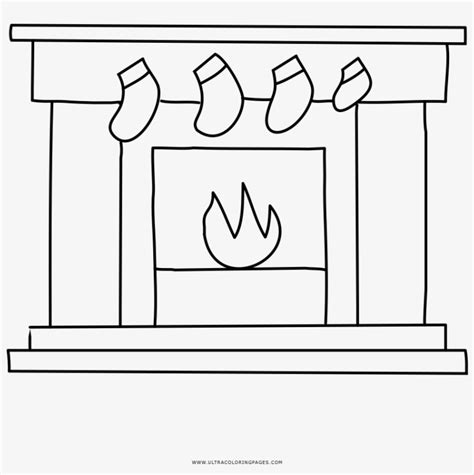 christmas fireplace coloring page christmas day png image