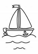 Boat Coloring Pages Printable Kids Toddlers Print Procoloring Sailing Sailboat sketch template