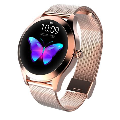 luxe smartwatch voor vrouwen android en ios met bluetooth rose blokker