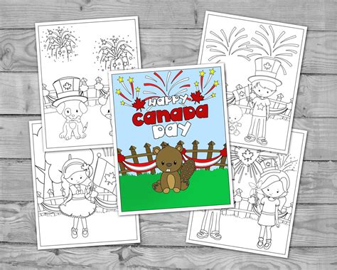 printable coloring  kids canada day activity coloring etsy australia