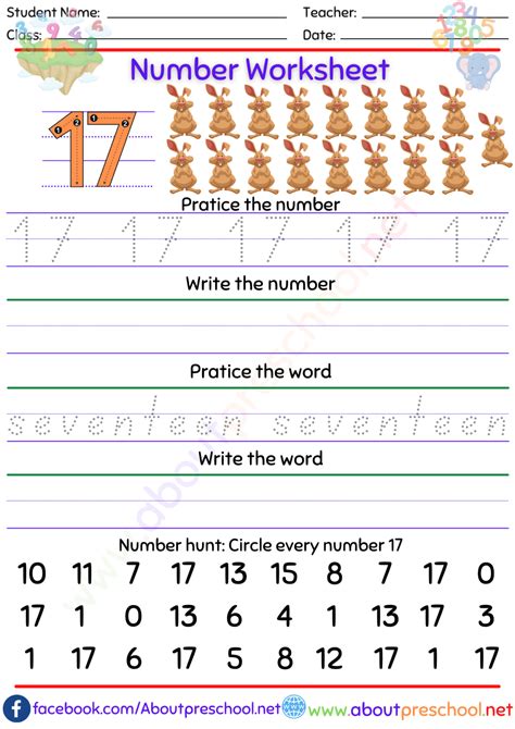number  worksheet  preschool