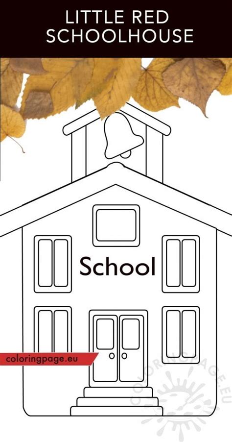 schoolhouse template coloring page
