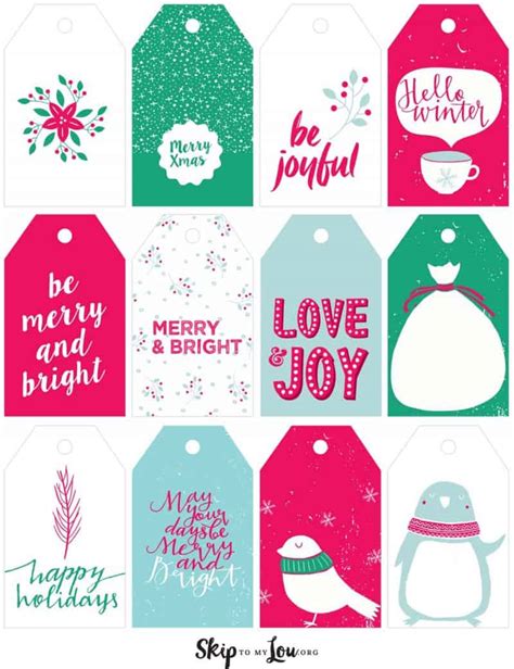 printable christmas gift tags skip   lou