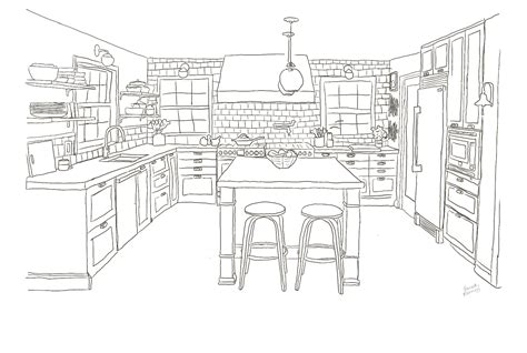 casual friday  house colouring pages interior sketch architecture