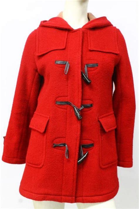burberry wool duffle coat   england size  clothing womens costume dressing