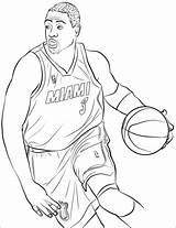 Coloring Pages Allen Iverson Template Dwyane Wade sketch template