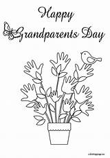 Grandparents Coloring Pages Color Printable Kids Days Craft Print sketch template
