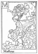 Coloring Fairy Pages Fairies Flower Alphabet Colouring Printable Woodland Letter Mallow Gif Flowers Popular Adult Sheets Visit Choose Board sketch template