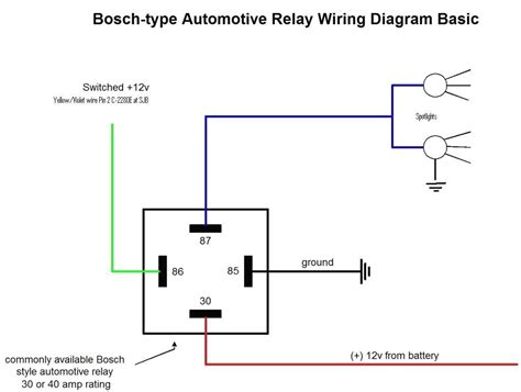 pin relay wiring diagram driving lights