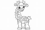 Giraffe Coloring Baby Pages Ai sketch template