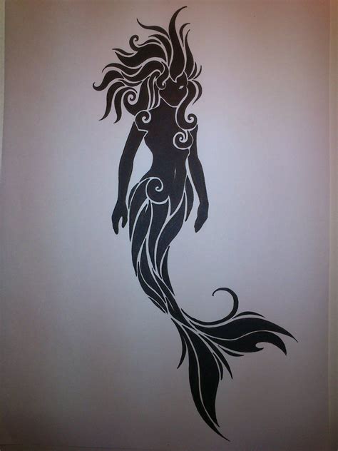 Tribal Mermaid By Burdenarrow On Deviantart Mermaid Tattoos Mermaid