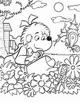 Coloring Bears Berenstain Pages Garden Bear Sister Watering Gardens Kids Activity Printable Worksheets Popular Mom sketch template