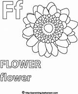 Flower Coloring Letter Alphabet Printable Activity Pages sketch template